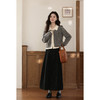 鹿向南「秋日几何」法式短款巨好看早秋外套假两件灰色毛衣上衣女 商品缩略图1