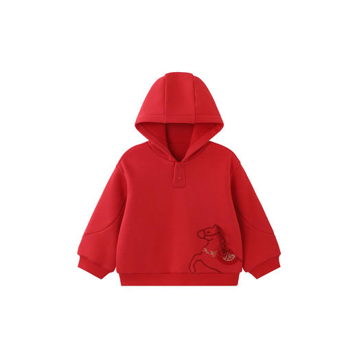 【商场同款】英氏儿童卫衣连帽套头衫针织新年男童男宝宝秋冬新款 商品图4