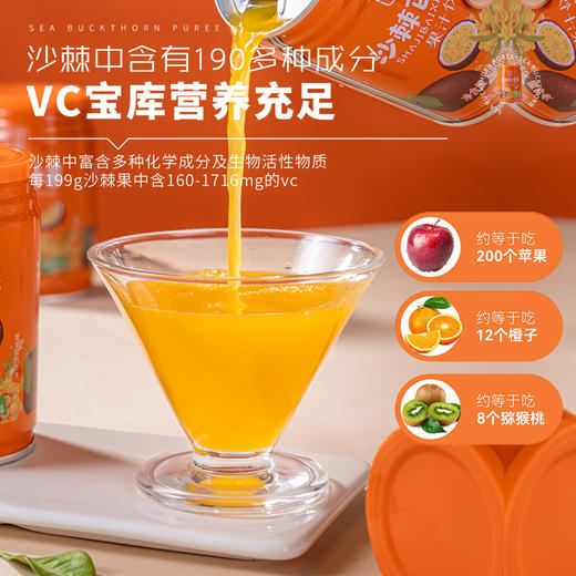 沙棘百香果复合果汁饮料正宗山西特产沙棘汁复合果汁罐装整箱 商品图1