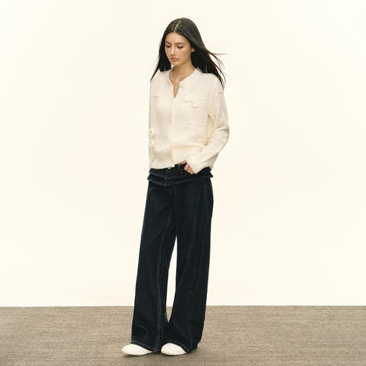 Ariseism 美式复古设计感牛仔裤女秋季新款休闲长裤子 商品图3