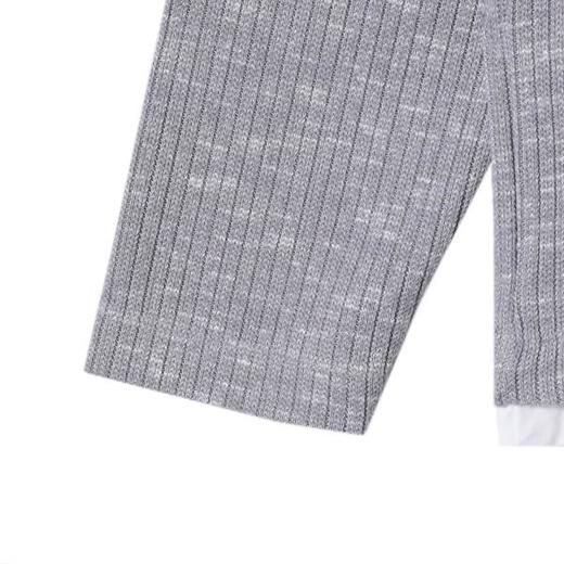 87765SDSA男士秋冬新款痞帅男装潮流针织撞色圆领假两件长袖T恤时尚 商品图4