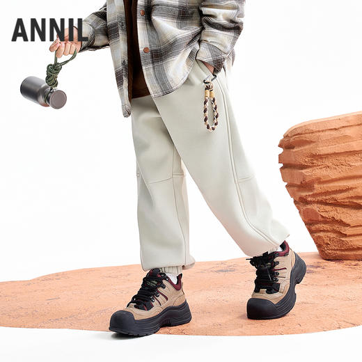 【实体店同款】男女童全腰针织长裤冬季新款安奈儿童装AM546100 商品图0