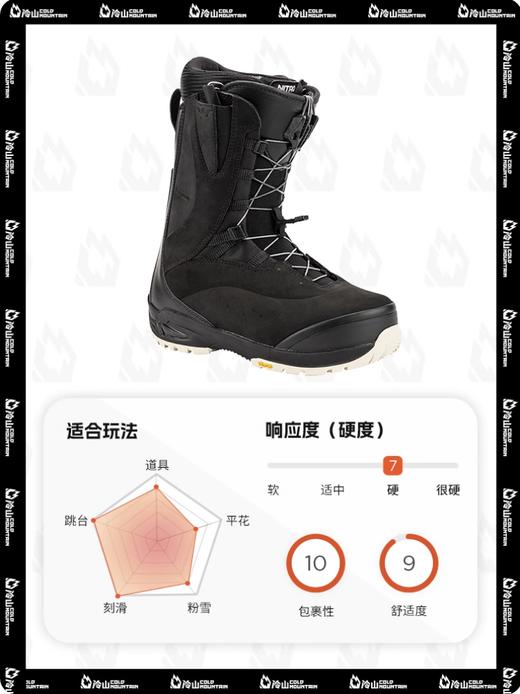 冷山雪具NITRO单板滑雪鞋尼卓BIANCA滑雪靴全能保暖防水女款2526 商品图2