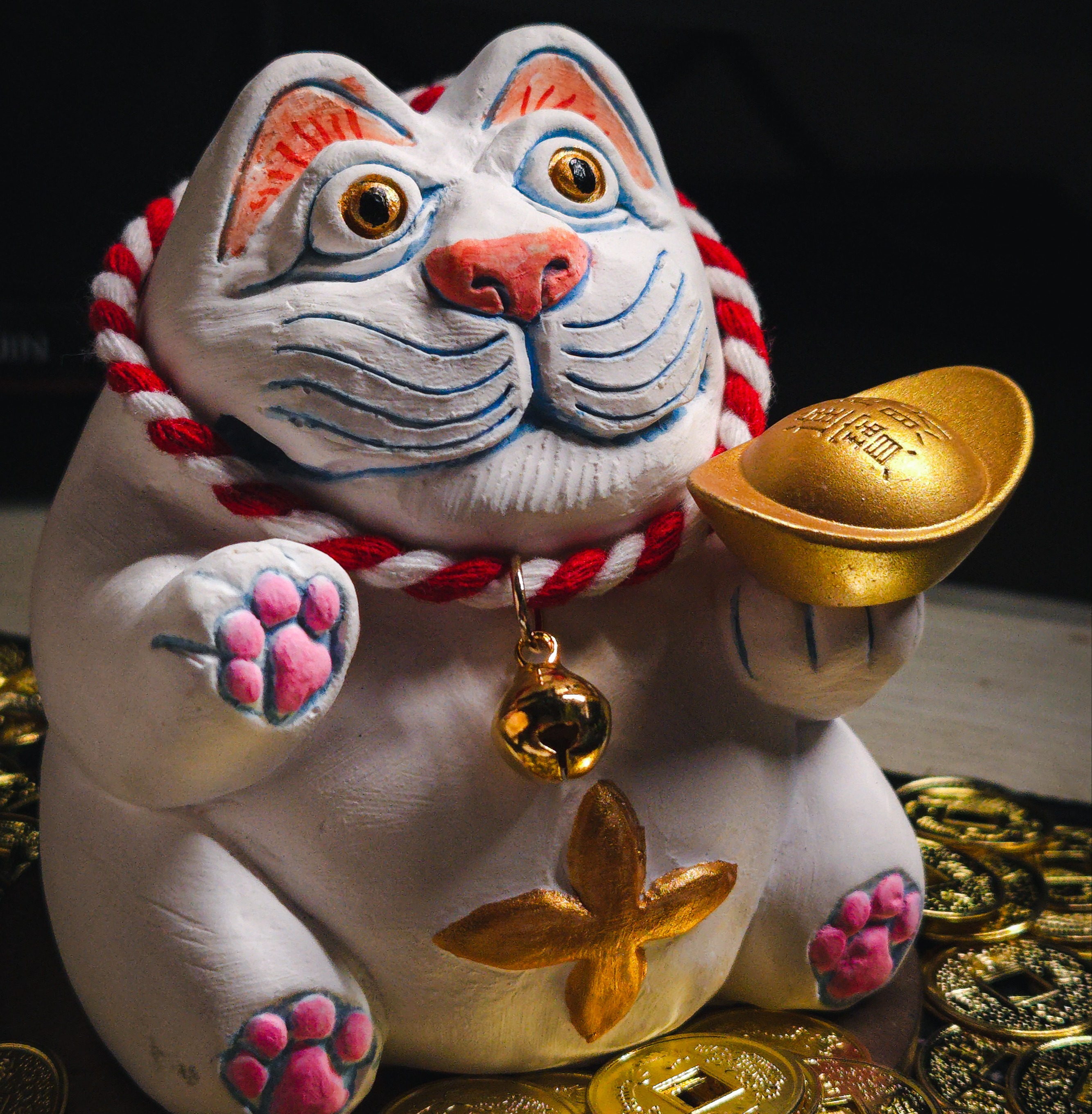 汉魏非遗·招财萌猫摆件 手工摆件装饰品 家居创意摆设桌面装饰中式礼物