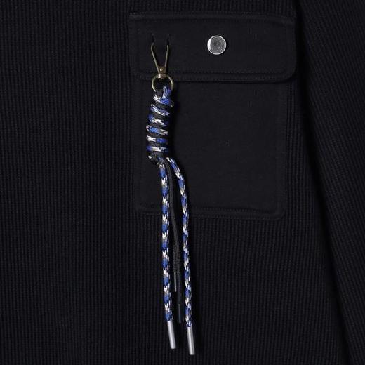 257167SDSA男士秋冬新款痞帅男装设计师纯色小众设计领口毛衣百搭针织衫 商品图2