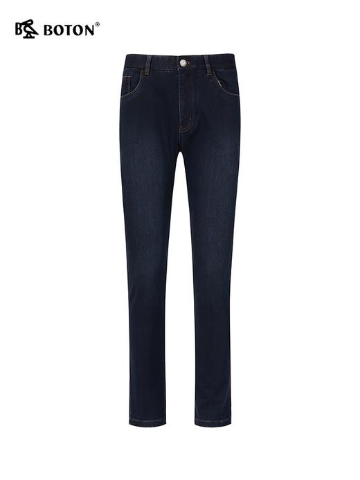 [热熔岩]波顿男士秋冬 牛仔裤 复合底抓毛微窄脚 修身保暖舒适长裤ME880323 商品图5