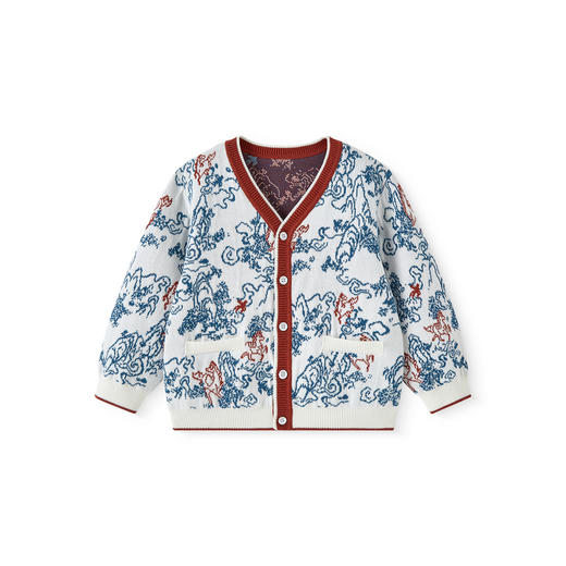 【商场同款】英氏儿童外套毛衫男宝男童毛衫外穿新年喜庆时尚新款 商品图4