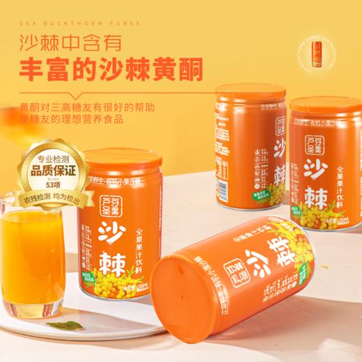 沙棘全果果汁饮料山西特产沙棘汁野生沙棘压榨原浆风味饮品罐装整箱 商品图2