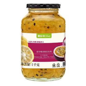 【超市】迪乐司蜂蜜柚子百香果茶（果肉饮品）1000g