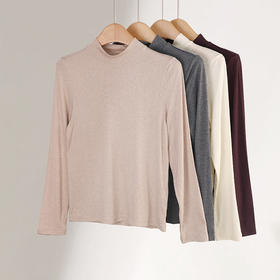 美奈川 羊绒提花小高领长袖 BN09180