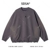SDSA男士秋冬新款痞帅男装压线扎染做旧圆领卫衣胸前标设计百搭潮 商品缩略图1