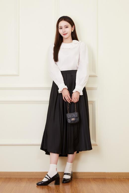 amadella 白色娃娃领立体花衬衫 20975 商品图3