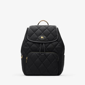 BURBERRY 巴宝莉 女士马术骑士徽标饰牌 Horseshoe 双肩包 格子 8114394 A1189