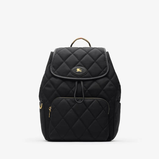 BURBERRY 巴宝莉 女士马术骑士徽标饰牌 Horseshoe 双肩包 格子 8114394 A1189 商品图0