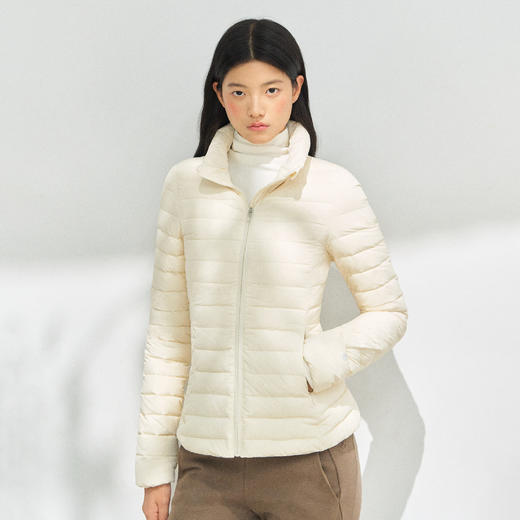 Ariseism 美式复古修身立领排骨羽绒服女秋冬新款上衣外套 商品图2