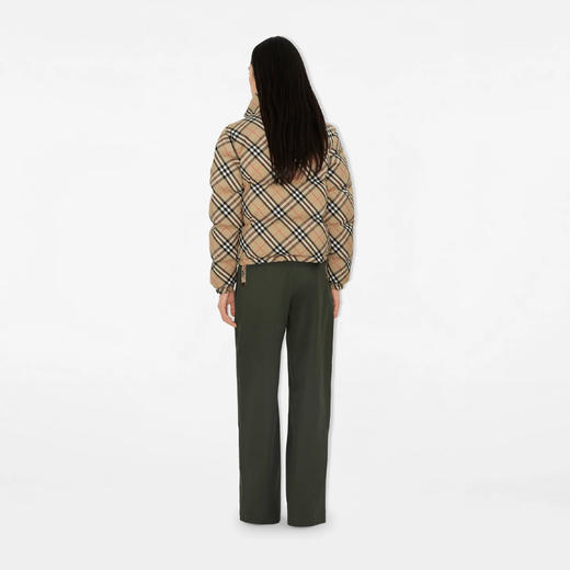 BURBERRY 巴宝莉 女士马术骑士徽标硅胶贴片格纹 Ambleside 羽绒服 格子 8110249 B9368 商品图3