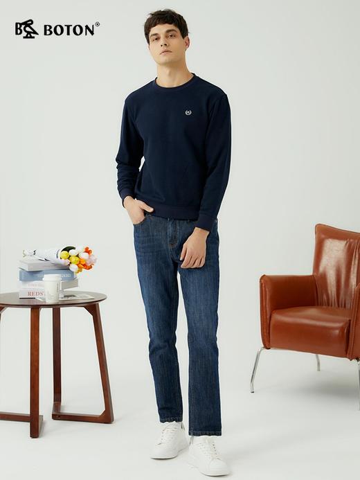 波顿男士春秋冬 卫衣 纯棉抓绒 合身美式休闲长袖MT975323 商品图2