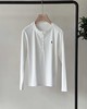 单品包邮现货 THS-限时 女士 RL马球 经典半开襟坑条罗纹长袖打底衫长袖T恤 2色 BH2626 商品缩略图3