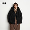 森马羽绒服男无缝极简茧型廓形外套防风三防冬装2025新款连帽上衣 商品缩略图1