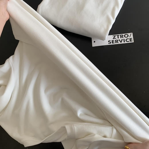 PSQUEEN 350g重磅双面澳绒磨毛打底T恤 简约保暖 时尚百搭 商品图7