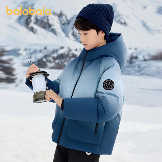 巴拉巴拉童装儿童羽绒服冬季男童中大童保暖渐变外套厚款时尚舒适 商品图0