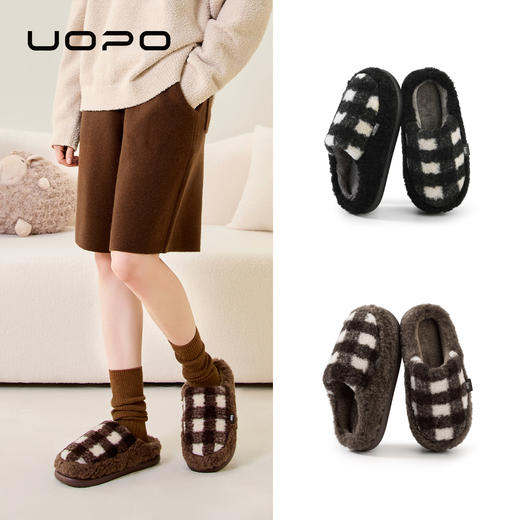 加厚鞋底！2025秋冬季新款棉拖鞋男士室内居家简约防滑保暖加绒加厚毛毛拖鞋 39-44码 商品图3