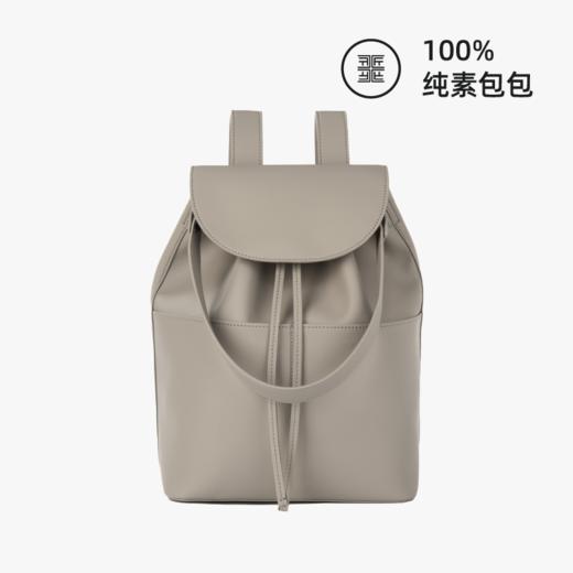 OVONZO偶梵 女双肩包抽绳单肩包原创经典Jania高级 感大容量素皮包包 商品图0