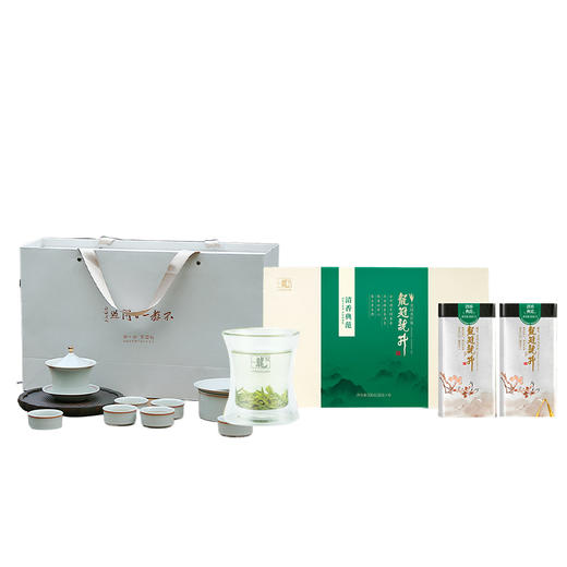 （多包裹发货）龙冠  木碗钉系列清香典范纯茶礼盒200g/盒 +四爷的茶  天坛茶具＋黑檀木茶盘【HSZQ10.0】 商品图0