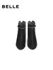 BF楼百丽显瘦超软羊皮时装靴子新款粗高跟气质加绒低筒短靴E8K1DDD5 商品缩略图1