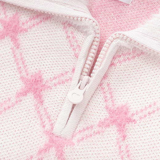 巴拉巴拉童装儿童毛衣女童秋冬装针织衫提花洋气甜美半开襟时尚潮 商品图3