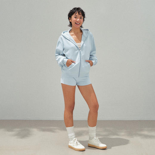 Ariseism 美式复古设计感卫衣短裤套装女秋季新款两件套 商品图3