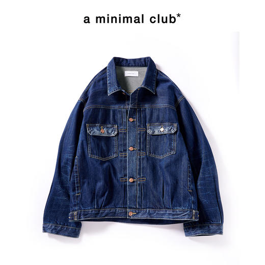 a minimal club重磅水洗100%棉翻盖口袋牛仔夹克赤耳边AM58DC07 商品图0