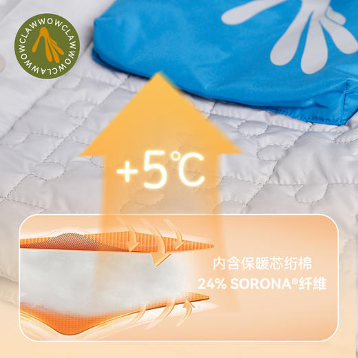 美国WOL 秋冬儿童夹棉马甲秋冬款男女童保暖运动衣轻薄户外外套小爪衣 商品图1