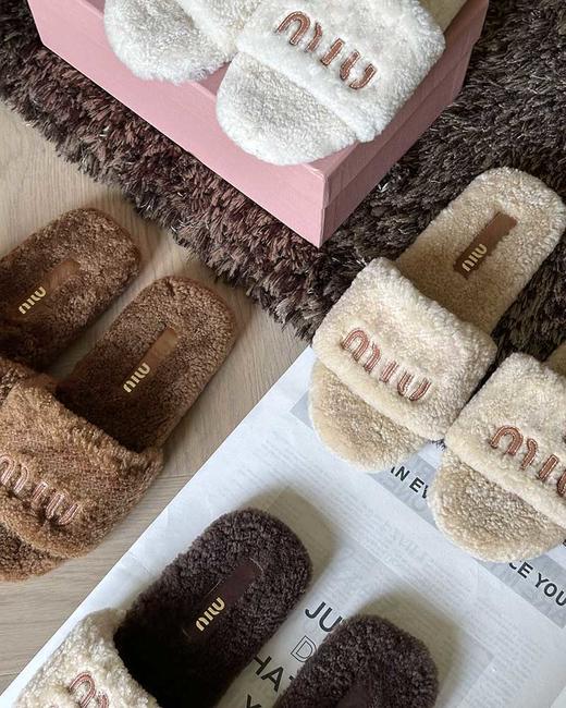 现货 THS-无 缪家 女士 秋冬羊羔毛软糯毛毛拖鞋 4色 BZ1264 商品图4