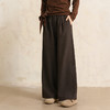 天丝羊毛阔腿裤，纯色松紧腰直筒加厚休闲裤QM-6553 商品缩略图2