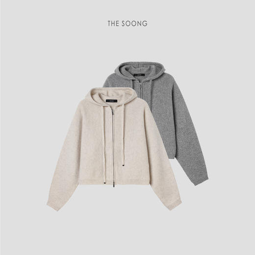THESOONG/   斯托尔进口100%羊毛衫连帽开衫女 柔软毛衣HWMY7565 商品图10