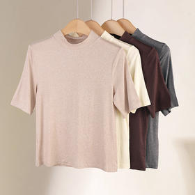 美奈川 羊绒提花小高领中袖BN09179