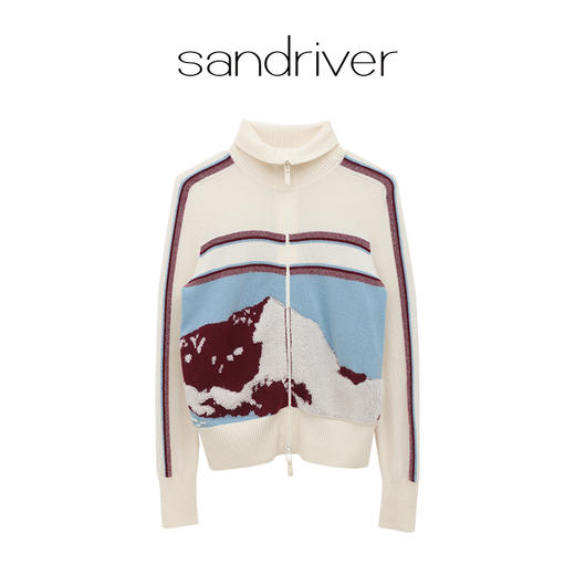 羊绒提花拉链开衫  SJF97W291N 商品图7