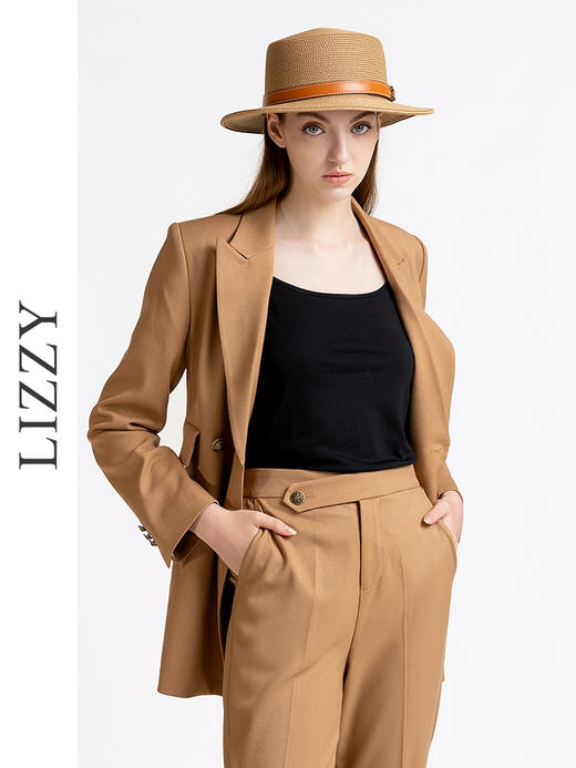 LIZZY 早秋时尚帅气老钱风气质优雅百搭通勤西装外套7878 商品图0
