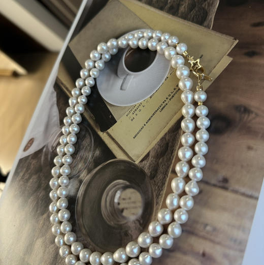 毛衣链85cm 水滴宝宝珠完美无暇 强光 链型很漂亮 随意扣扣子 商品图5