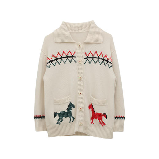 手工哈尼绣羊绒开衫  SJF97W240N 商品图8