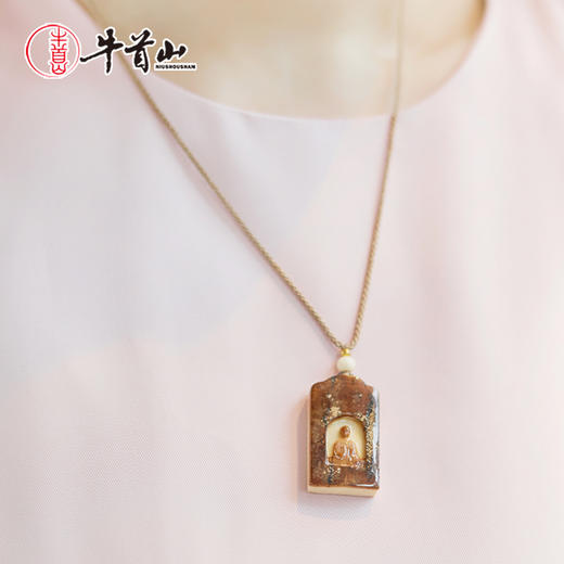 牛首山文创非遗猛犸牙雕小吊坠项链收藏送礼佳品南京纪念品礼物 商品图1