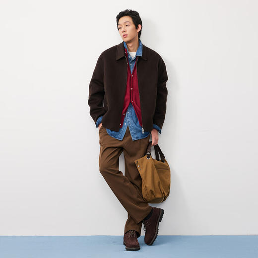 NPC潮牌短款毛呢外套宽松翻领男高级感休闲百搭秋季上新NP57WC41 商品图1