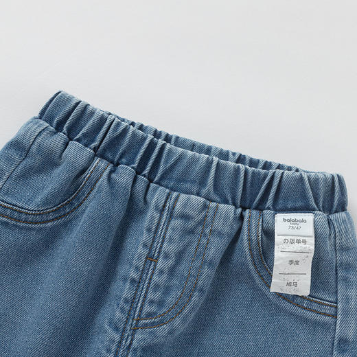 巴拉巴拉宝宝裤子女童休闲裤加绒秋冬季婴儿长裤撞色翻脚口时尚潮 商品图3