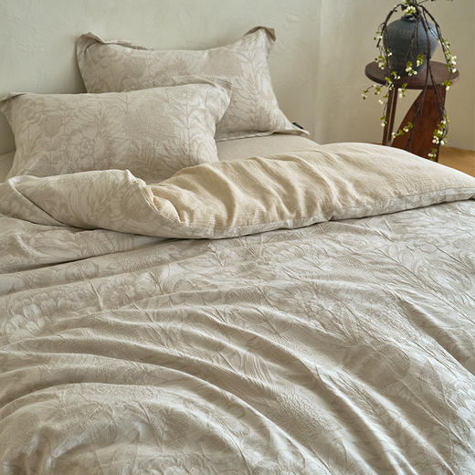 多喜爱森野色织棉麻提花-山岚织梦【棉麻交织】【柔软舒适】【色织提花工艺】森系花卉 古朴原色 A类标准 商品图6