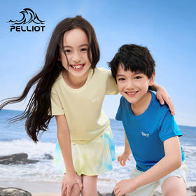 伯希和户外儿童T恤夏季徒步运动快干衣百搭亲肤透气休闲短袖上衣