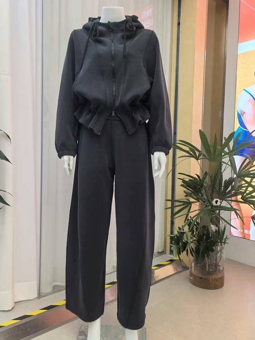 哈瓦塔（加绒）摩登砂洗休闲外套镰刀裤套装H350163 商品图5