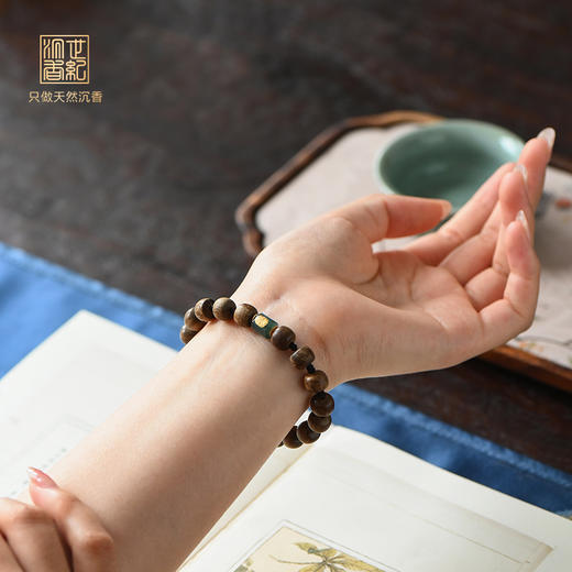 天然惠安沉香桶珠 8.3mm*17颗 4.8克 SP12090 商品图0