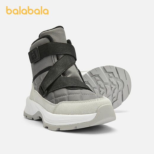 巴拉巴拉童鞋儿童运动靴男女童高帮加厚加绒2025冬靴子防滑户外潮 商品图1