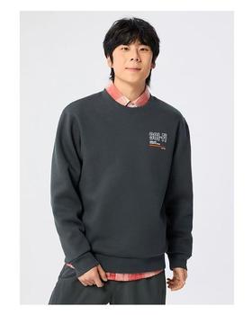 6楼特步运动秋款男士卫衣975129920256 牛角灰